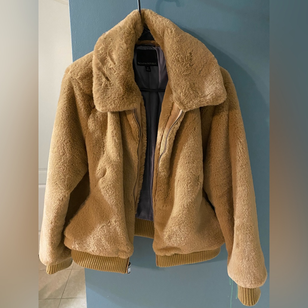 Banana Republic Faux Fur Bomber